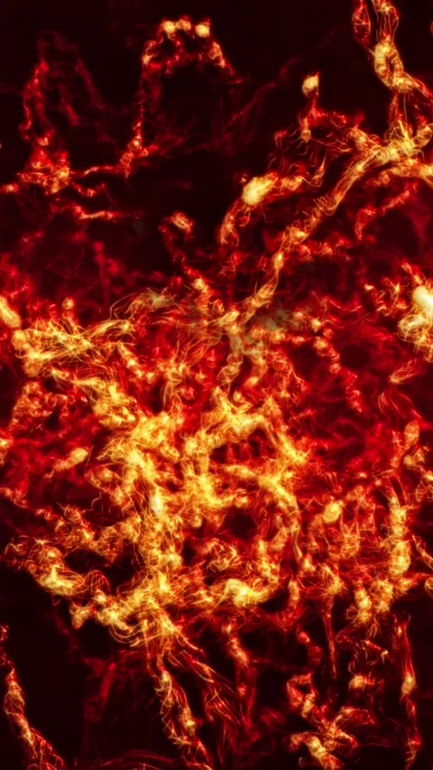 Vertical Fire Worms Abstract Background 4K Loop Stock Footage 323675621