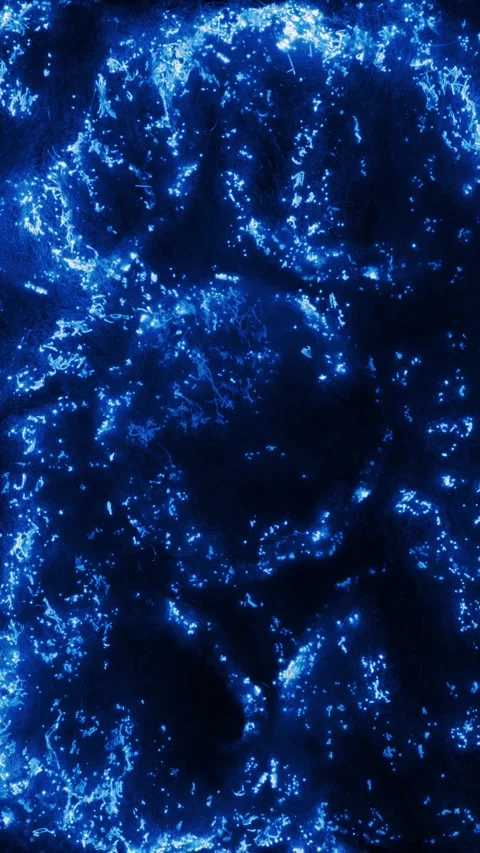 Vertical Firey Blue Burn on Black 4K Loop Stock Footage 308893779