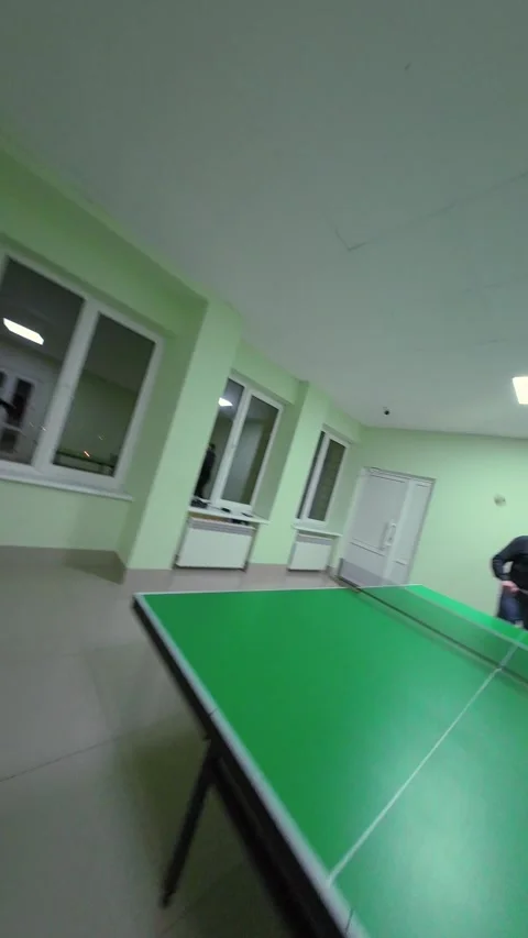 Vertical First-Person Table Tennis: POV Paddle-Mounted Camera Experience. V.. Stock Footage 302456499