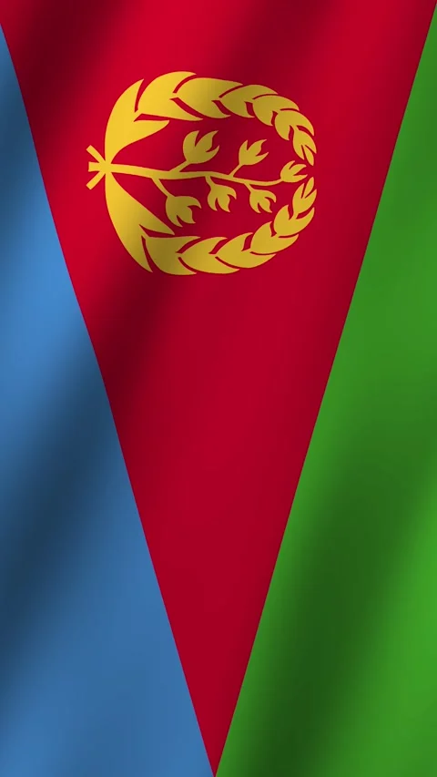 Vertical Flag of Eritrea waving animation, Vertical Eritrea Flag footage vid 스톡 동영상 294951504
