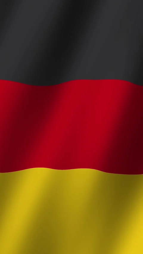 Vertical Flag of Germany waving animation, Germany Flag footage video waving Video stock 280757318