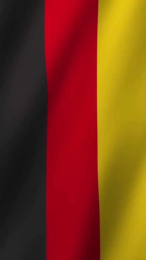 Vertical Flag of Germany waving animation, Vertical Germany Flag footage vid 動画素材 294951437