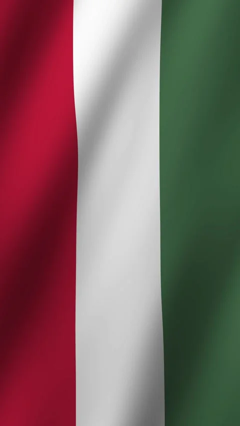 Vertical Flag of Hungary waving animation, Vertical Hungary Flag footage vid Stock Footage 295595371