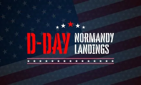 Vertical Flag Inspired D Day Banner Background Design Stock Illustration