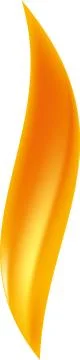 Vertical flame isolated. Stylized geometric and simple fire. Stock Illustration