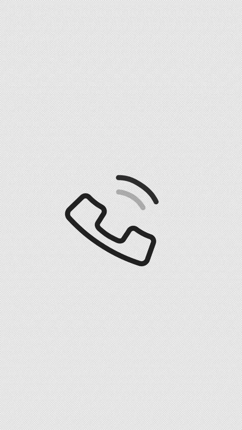 Vertical Flat 2d Outline Telephone Ringing Icon Loop 4k Alpha Video stock 346862630