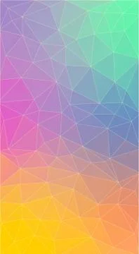 Vertical Flat polygonal Background for smartphone. Stock Illustration