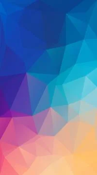 Vertical Flat polygonal Background for your smartphone. Stock Illustration