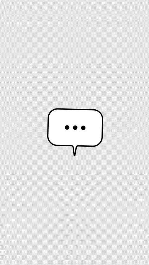 Vertical Flat Speech Bubble Typing Icon Rotate Loop 4k Alpha Transparent Vidéo 347484797