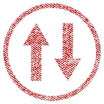 Vertical Flip Arrows Fabric Textured Icon Illustrazione stock