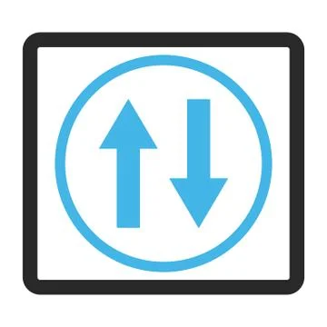 Vertical Flip Arrows Framed Vector Icon Illustrazione stock