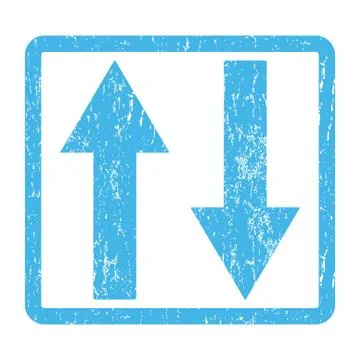 Vertical Flip Arrows Icon Rubber Stamp Stock Illustration