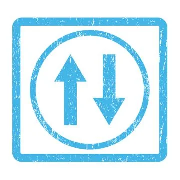 Vertical Flip Arrows Icon Rubber Stamp Stock Illustration