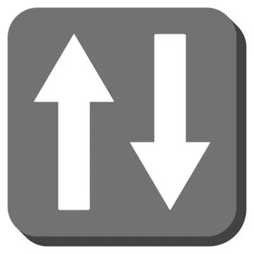 Vertical Flip Arrows Rounded Square Vector Icon Stock Illustration