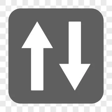 Vertical Flip Arrows Rounded Square Button Illustrazione stock