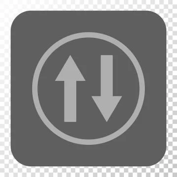 Vertical Flip Arrows Rounded Square Button Stock Illustration