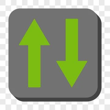 Vertical Flip Arrows Rounded Square Button イラスト素材