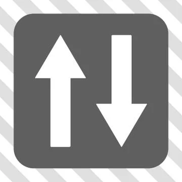 Vertical Flip Arrows Rounded Square Button Stock Illustration