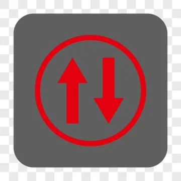Vertical Flip Arrows Rounded Square Button Stock Illustration
