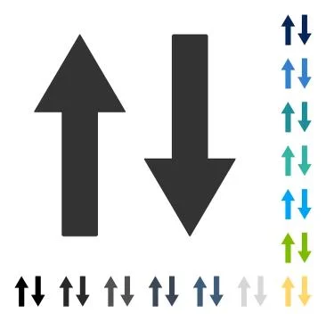Vertical Flip Arrows Vector Icon Stock Illustration