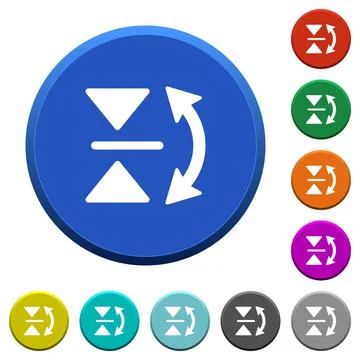 Vertical flip beveled buttons Stock Illustration