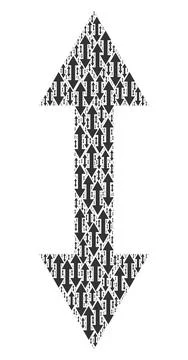 Vertical Flip Recursion Mosaic of Itself Items Stock Illustration