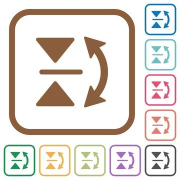 Vertical flip simple icons Stock Illustration