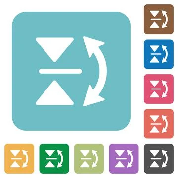 Vertical flip square flat icons Stock Illustration