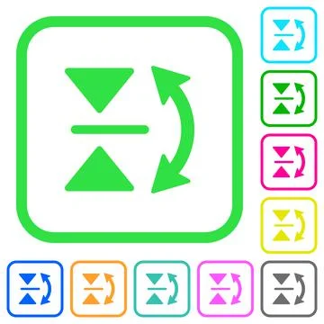 Vertical flip vivid colored flat icons イラスト素材