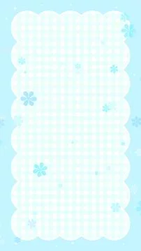 Vertical floral checkered background light blue Ilustração Stock