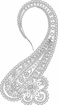 Vertical floral pattern element, indian ornament Stock Image Stock Illustration