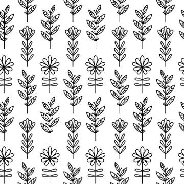 Vertical floral pattern Stock Illustration