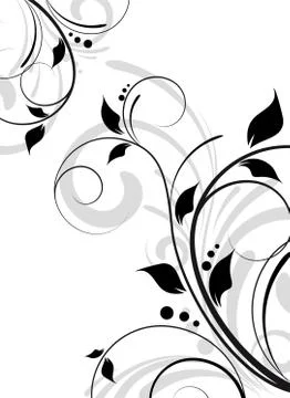 Vertical floral vector design Stockillustratie
