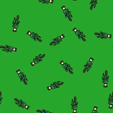 Vertical flower arrangement vector seamless pattern Stock Illustration