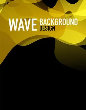 Vertical fluid gradient wave abstract background. Bright color waves in the dark Illustrazione stock