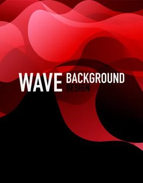Vertical fluid gradient wave abstract background. Bright color waves in the dark Stock Illustration