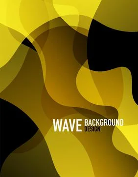 Vertical fluid gradient wave abstract background. Bright color waves in the dark Illustrazione stock