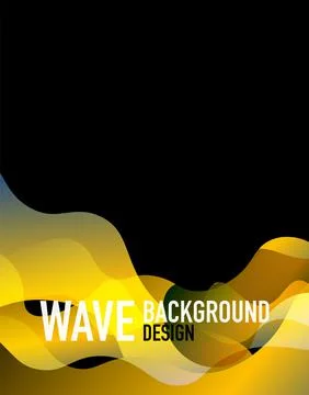 Vertical fluid gradient wave abstract background. Bright color waves in the dark Illustrazione stock