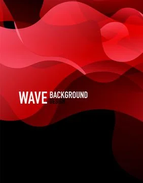Vertical fluid gradient wave abstract background. Bright color waves in the dark Stock Illustration