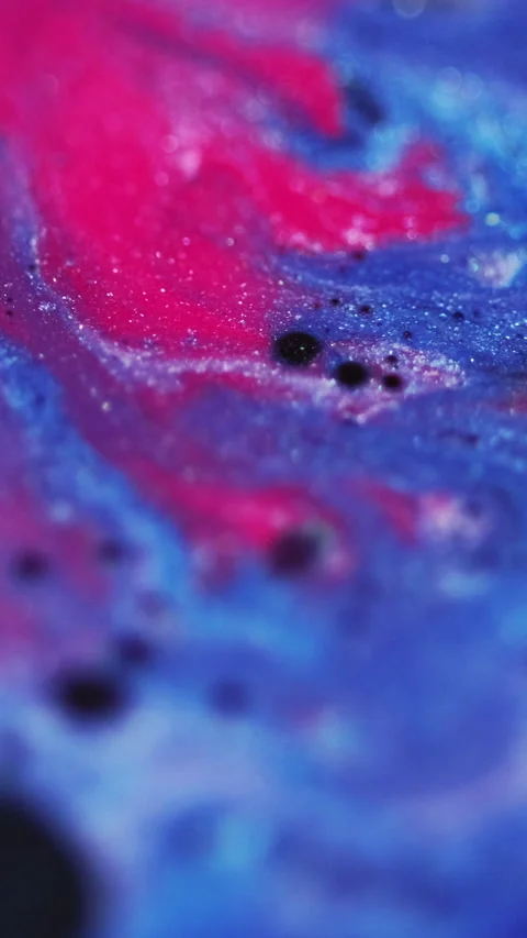 Vertical Fluid mix background sparkling ink blue pink Stock Footage 274690008