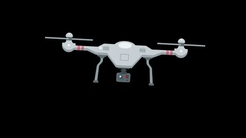 Vertical flying drone animation Video stock 121459644