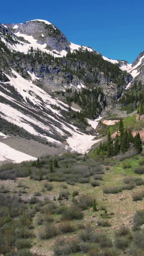 Vertical Flying Through Red Mountain Pass Colorado 4K Stock Footage 270251780