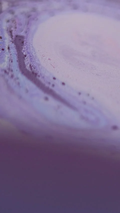 Vertical foam fluid spill paint flow purple wave Stock Footage 311983637