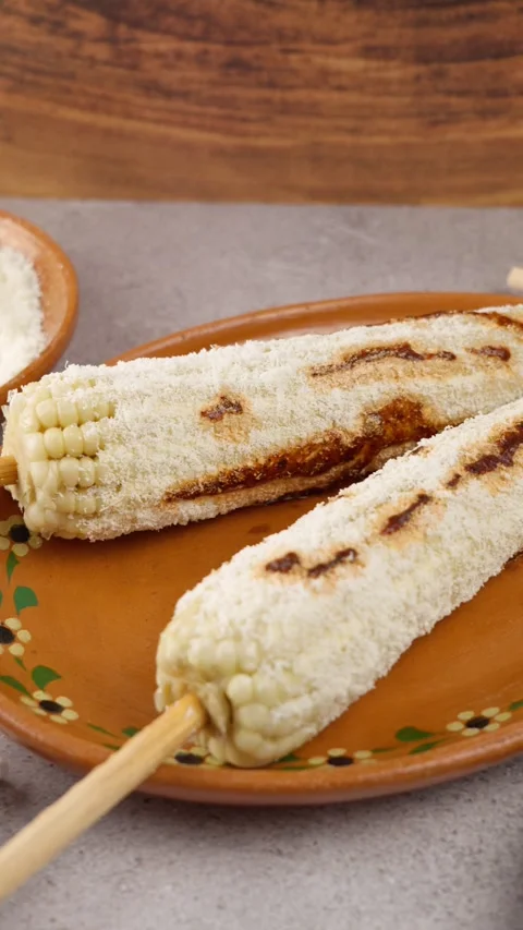 Vertical food video Corn prepared with the ingredients used Stock Footage 280327801