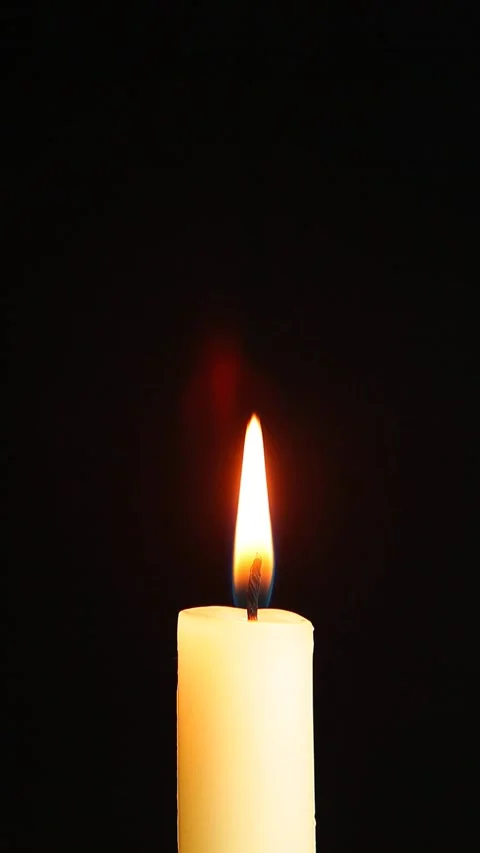 Vertical footage of candle dark background Stock Footage 292107783