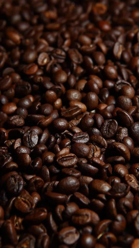 Vertical footage of coffee bean background Stock Footage 287916370
