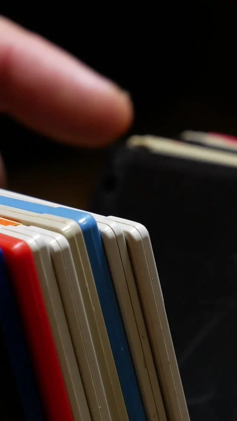 Vertical footage finding a floppy disks Stock Footage 235660052