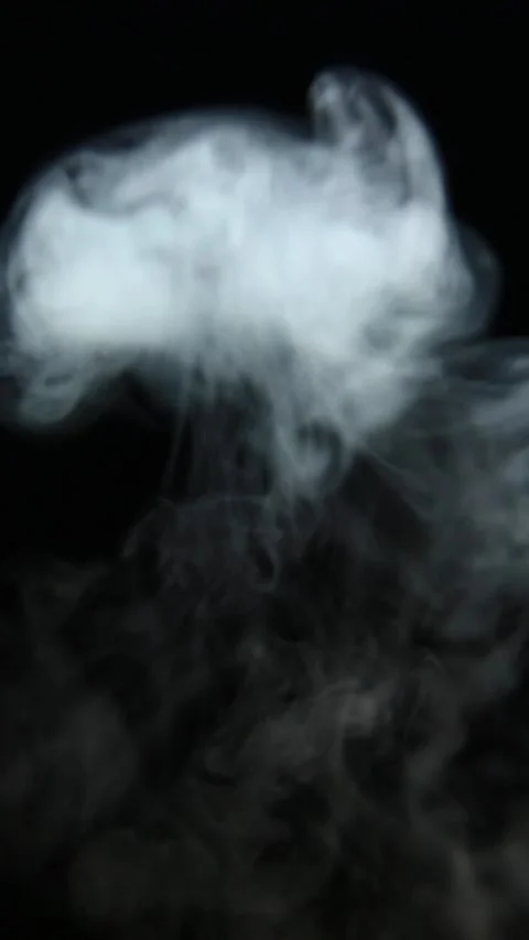 Vertical footage of smoke dark background Stock Footage 284832383