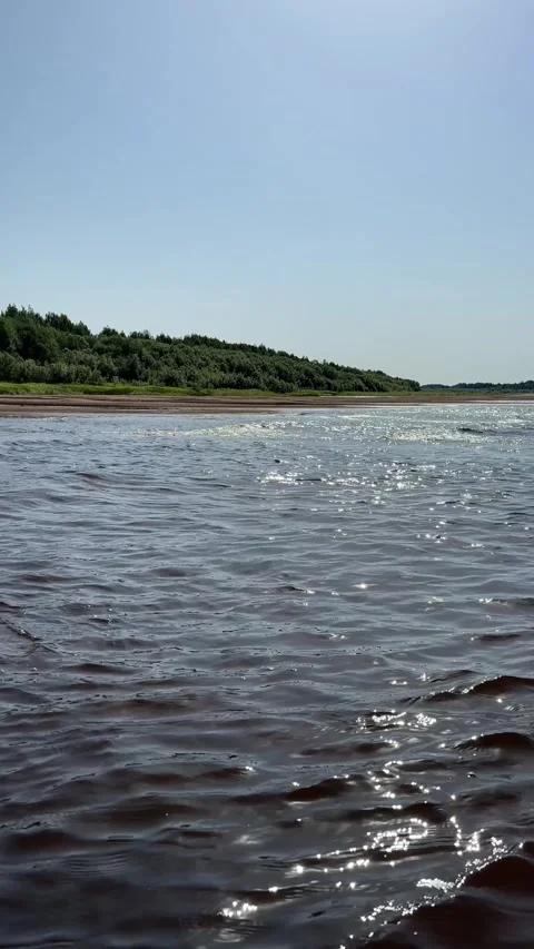 Vertical Footage, Vertical Video River In Beautiful Summer Sunny Day. Stock Footage 247978158