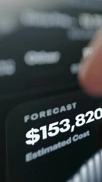 Vertical forecast training cost of 153820 dollars Foto stock